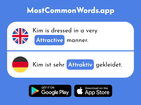 Attractive - Attraktiv (The 2444th Most Common German Word)