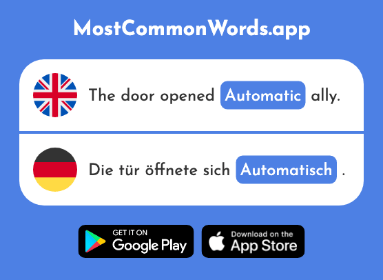Automatic - Automatisch (The 1916th Most Common German Word)