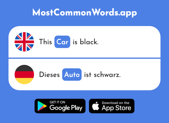 Automobile, car - Auto (The 361st Most Common German Word)