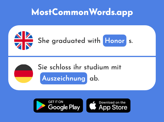 Award a prize, honor, distinguish, award - Auszeichnung (The 2581st Most Common German Word)