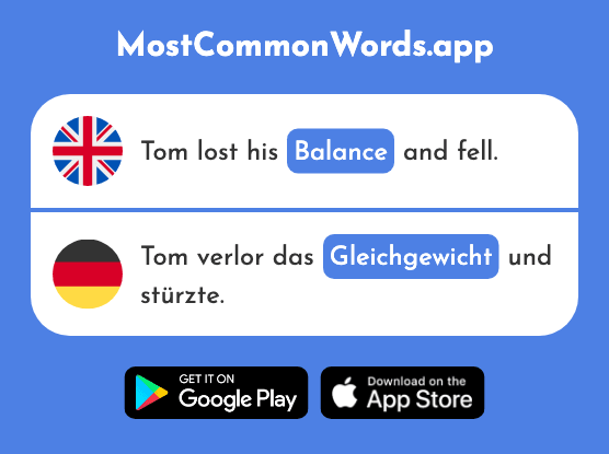 Balance - Gleichgewicht (The 1197th Most Common German Word)