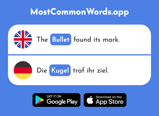 Ball, sphere, bullet - Kugel (The 2391st Most Common German Word)