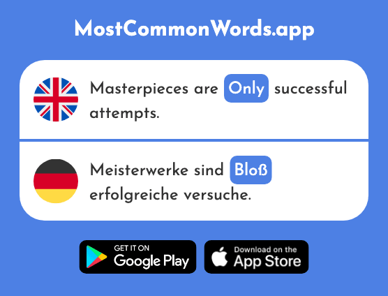 Bare, mere, only, merely - Bloß (The 741st Most Common German Word)