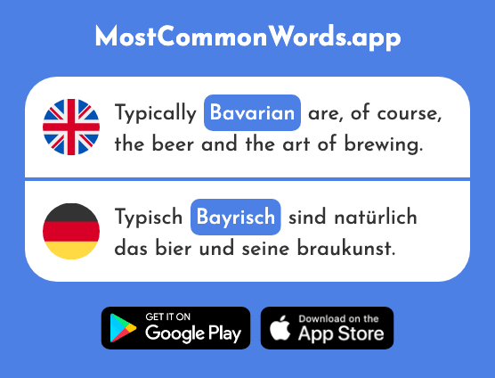 Bavarian - Bayrisch (The 1383rd Most Common German Word)