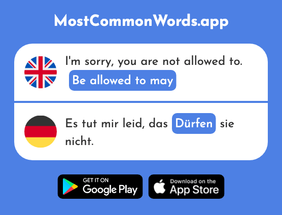 Be allowed to may - Dürfen (The 143rd Most Common German Word)