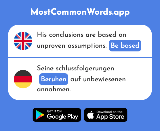 Be based - Beruhen (The 2161st Most Common German Word)