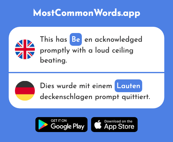 Be - Lauten (The 1014th Most Common German Word)