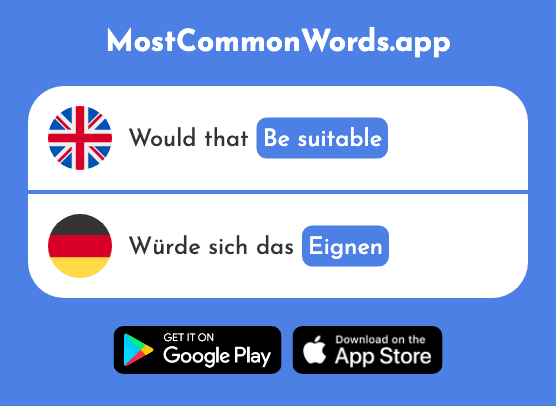 Be suitable - Eignen (The 960th Most Common German Word)