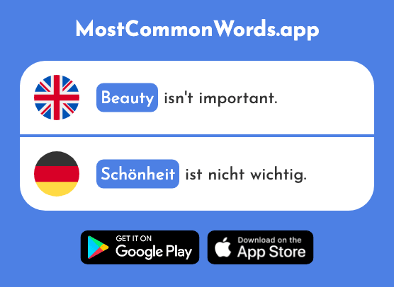 Beauty - Schönheit (The 2830th Most Common German Word)