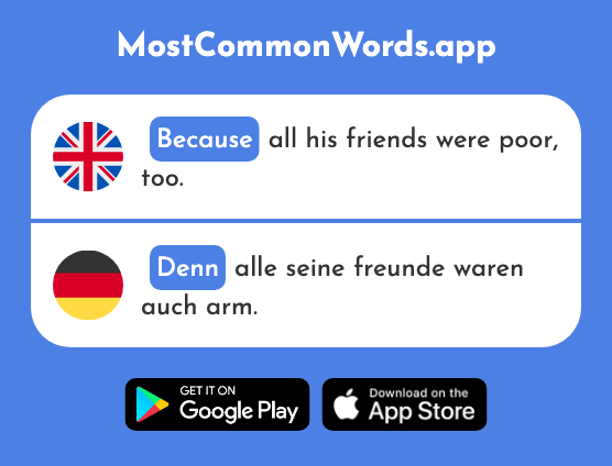 Because - Denn (The 93rd Most Common German Word)
