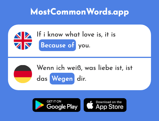 Because of - Wegen (The 243rd Most Common German Word)