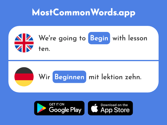 Begin - Beginnen (The 251st Most Common German Word)