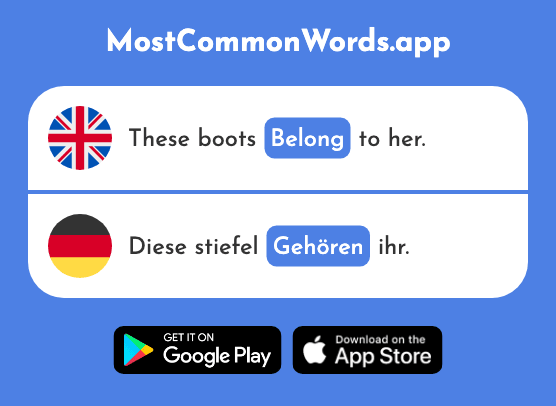 Belong - Gehören (The 460th Most Common German Word)