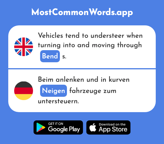 Bend, lean - Neigen (The 2997th Most Common German Word)