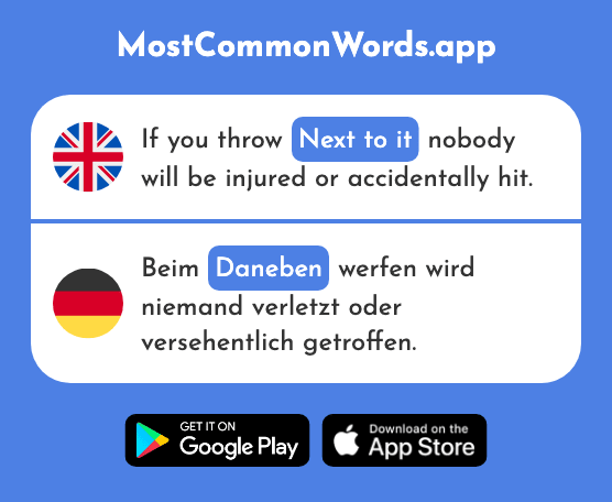 Beside it, next to it - Daneben (The 1939th Most Common German Word)