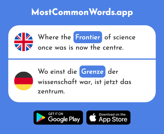 Border, frontier - Grenze (The 447th Most Common German Word)