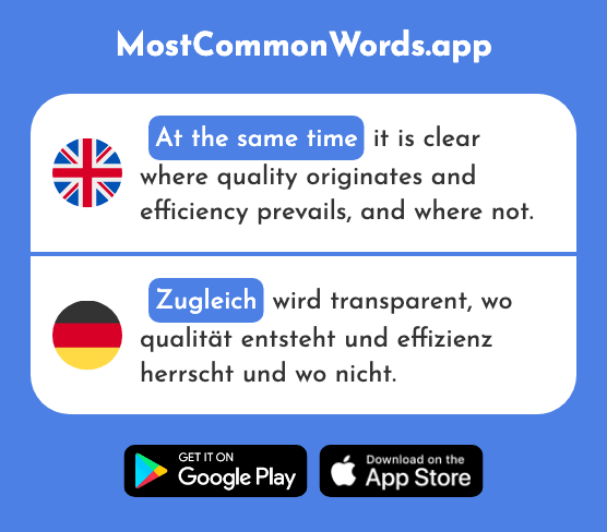 Both, at the same time - Zugleich (The 833rd Most Common German Word)