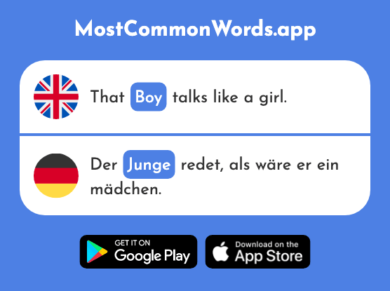 Boy - Junge (The 548th Most Common German Word)