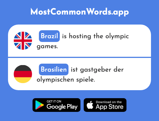 Brazil - Brasilien (The 2694th Most Common German Word)