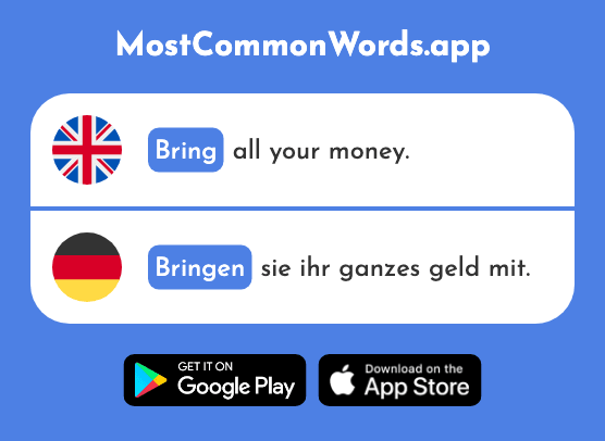 Bring, take - Bringen (The 163rd Most Common German Word)