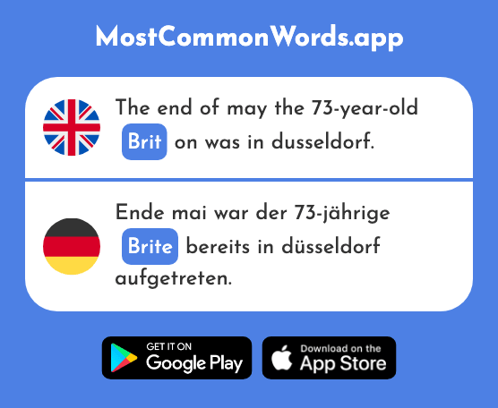 Brit - Brite (The 2611th Most Common German Word)