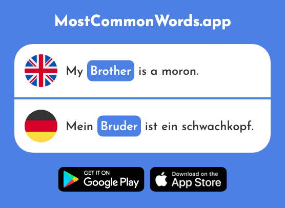Brother - Bruder (The 730th Most Common German Word)