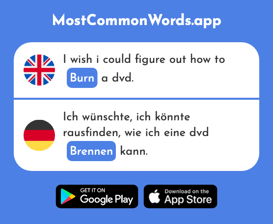 Burn - Brennen (The 1651st Most Common German Word)