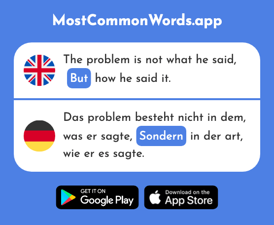 But - Sondern (The 115th Most Common German Word)