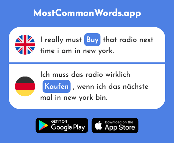 Buy - Kaufen (The 506th Most Common German Word)