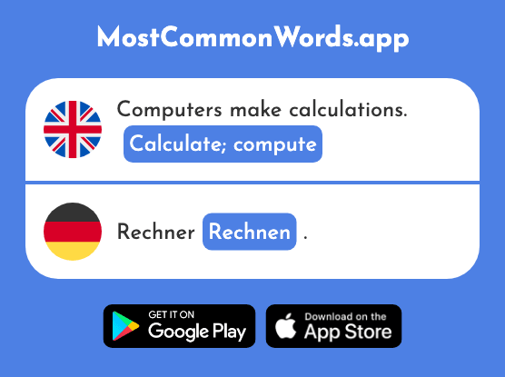 Calculate, compute - Rechnen (The 740th Most Common German Word)
