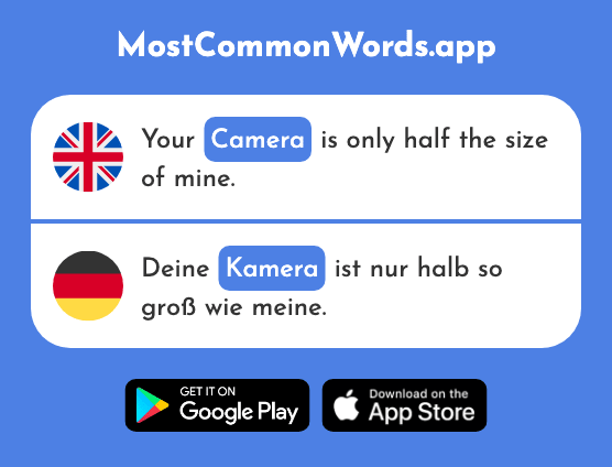 Camera - Kamera (The 1501st Most Common German Word)