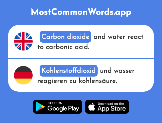 Carbon dioxide - Kohlenstoffdioxid (The 2247th Most Common German Word)