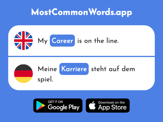 Career - Karriere (The 1813th Most Common German Word)
