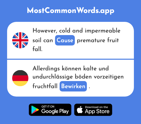 Cause - Bewirken (The 1992nd Most Common German Word)