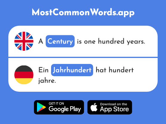 Century - Jahrhundert (The 492nd Most Common German Word)