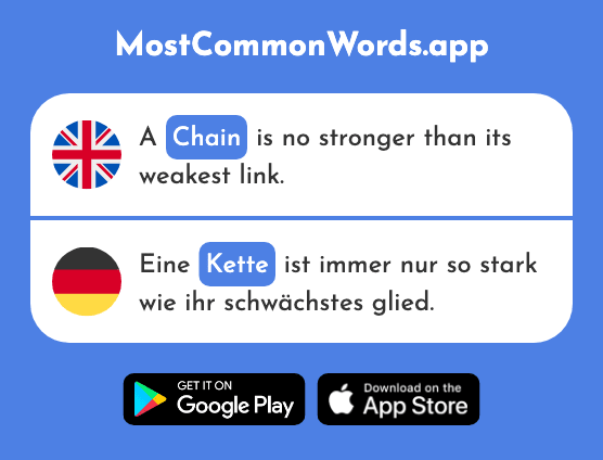 Chain - Kette (The 2346th Most Common German Word)