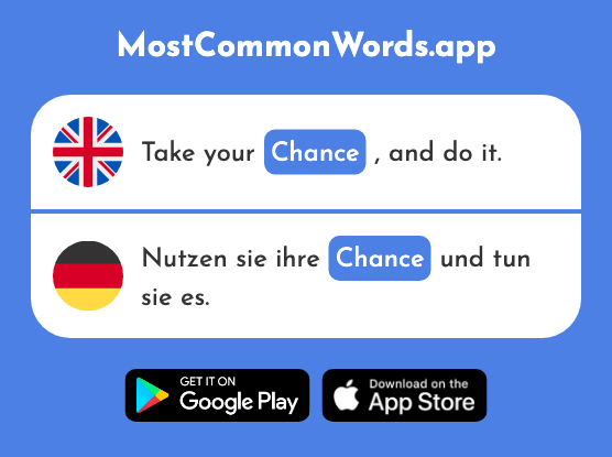 Chance - Chance (The 551st Most Common German Word)