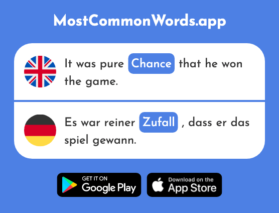 Chance, coincidence - Zufall (The 2208th Most Common German Word)