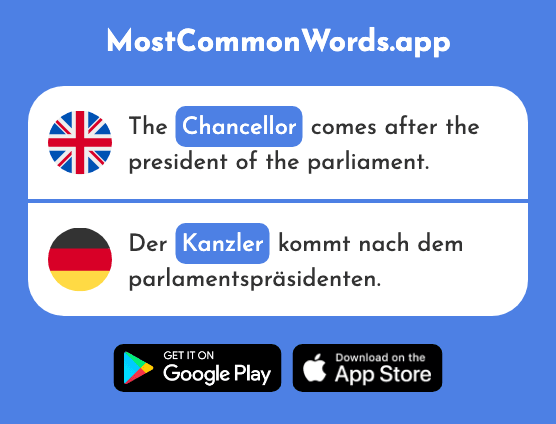 Chancellor - Kanzler (The 1983rd Most Common German Word)