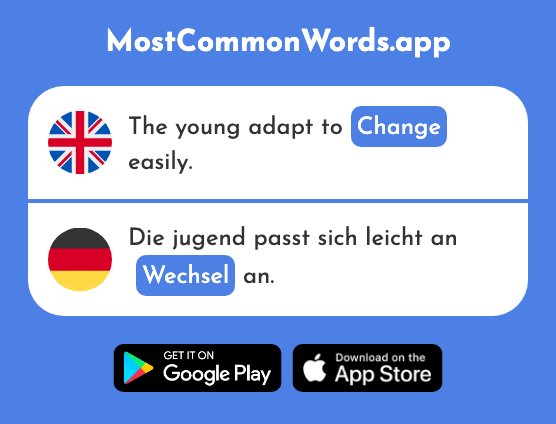 Change - Wechsel (The 2525th Most Common German Word)