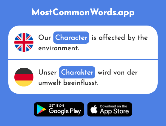Character - Charakter (The 2035th Most Common German Word)
