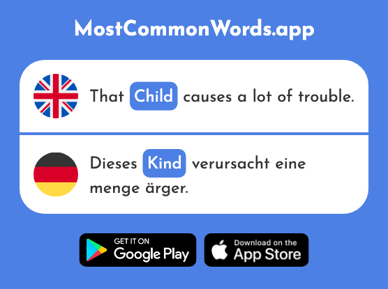 Child - Kind (The 133rd Most Common German Word)