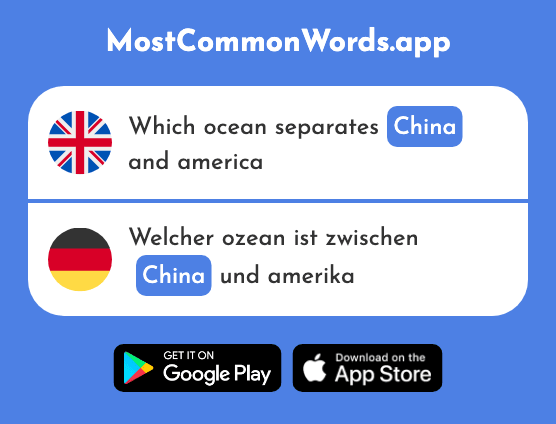 China - China (The 846th Most Common German Word)