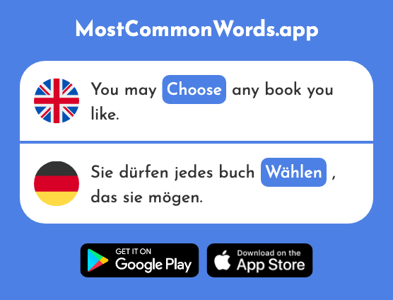 Choose, elect, vote - Wählen (The 636th Most Common German Word)
