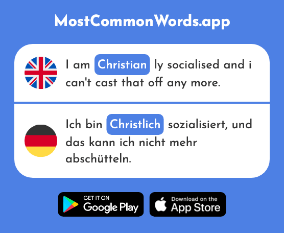 Christian - Christlich (The 2587th Most Common German Word)