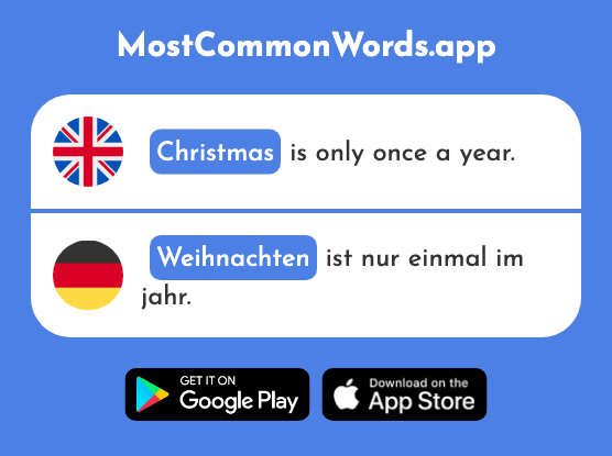 Christmas - Weihnachten (The 2971st Most Common German Word)