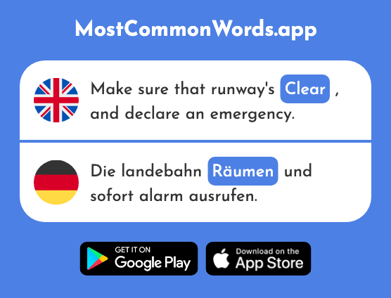 Clear - Räumen (The 2916th Most Common German Word)
