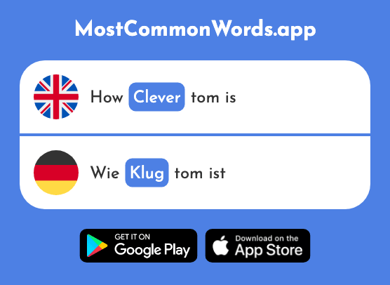 Clever - Klug (The 2532nd Most Common German Word)