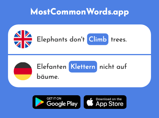 Climb - Klettern (The 2601st Most Common German Word)