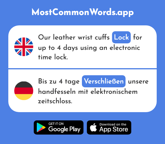 Close, lock - Verschließen (The 2885th Most Common German Word)